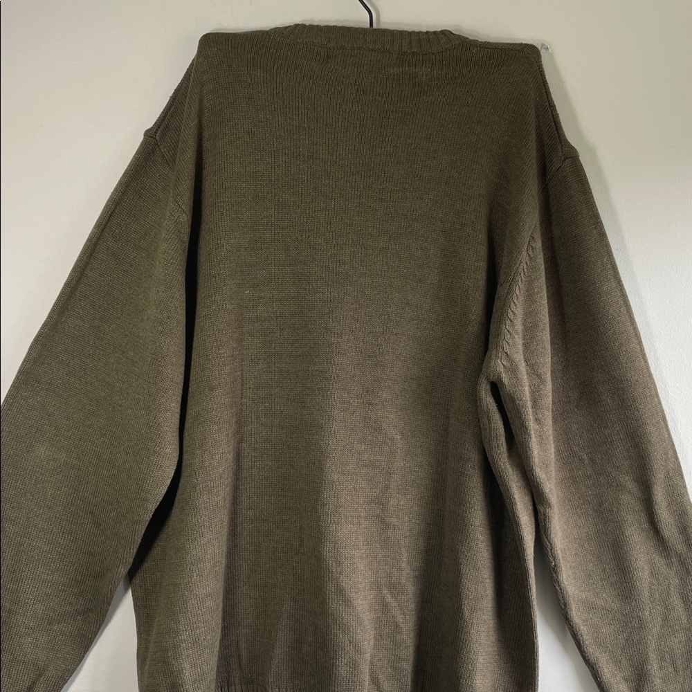 Oscar De La Renta Green Cable‎ Knit Sweater - Picture 6 of 8